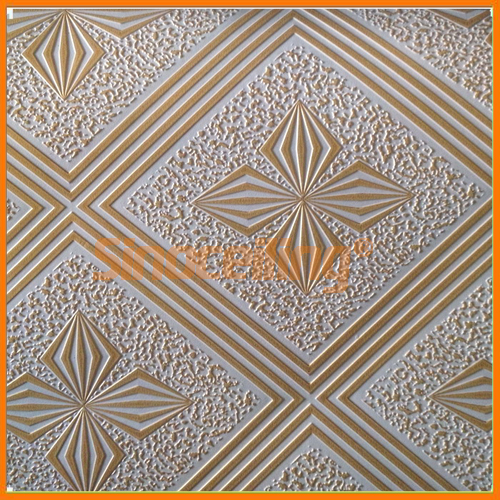 pvc gypsum tile golden color SC239