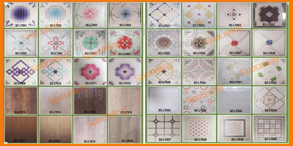 patterns of pvc ceiling tile