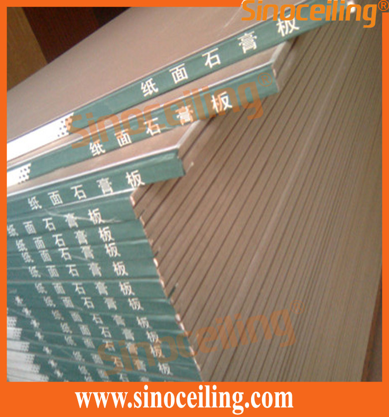 packing of wrapped edges plasterboard